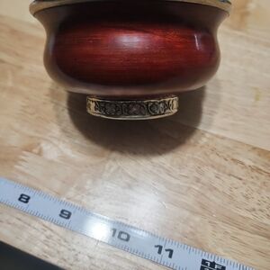 Himilayan Tibetan Silver And Burlwood Tea Bowl